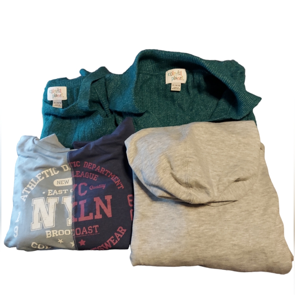 Lot of Three Colorful Planet Girl's Teen Tops Size 14, 14/16 NWT